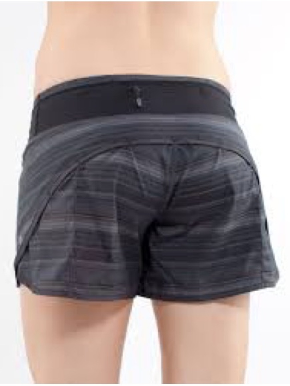 Lululemon Turbo Run Short Coal Elevation Stripe / Deep Coal